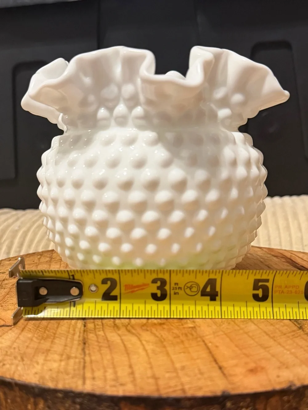 Vintage Hobnail Milk Glass Vase